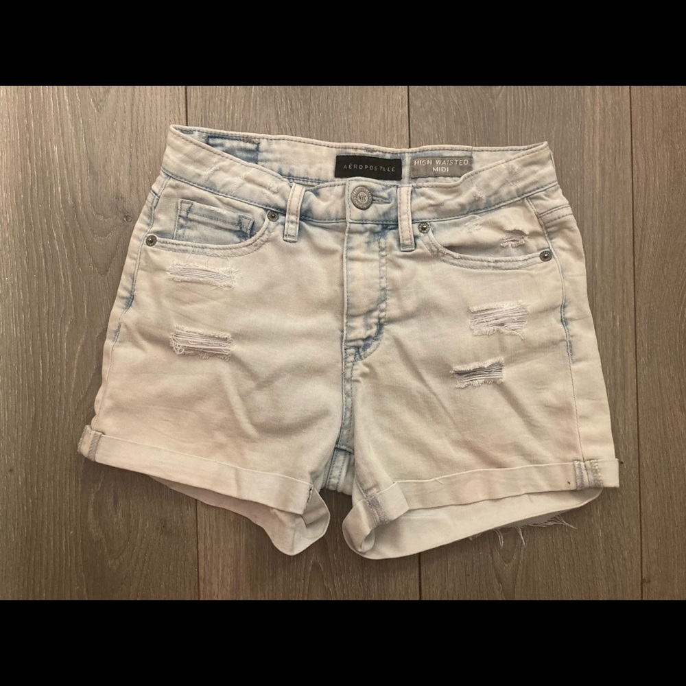 Aeropostale High Waisted Midi Shorts